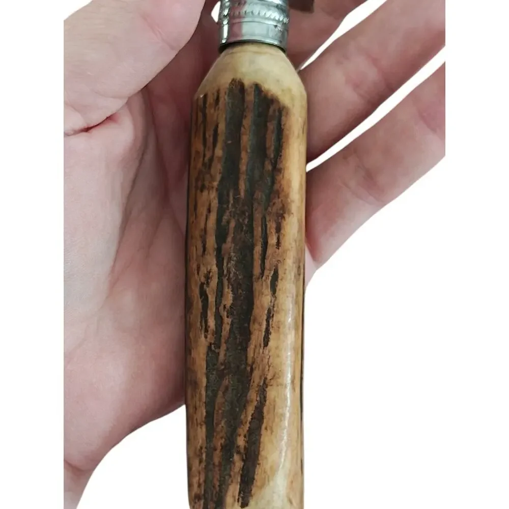 SOLINGEN GERMANY ANTLER HANDLE HAND CARVED WILD BOAR 13